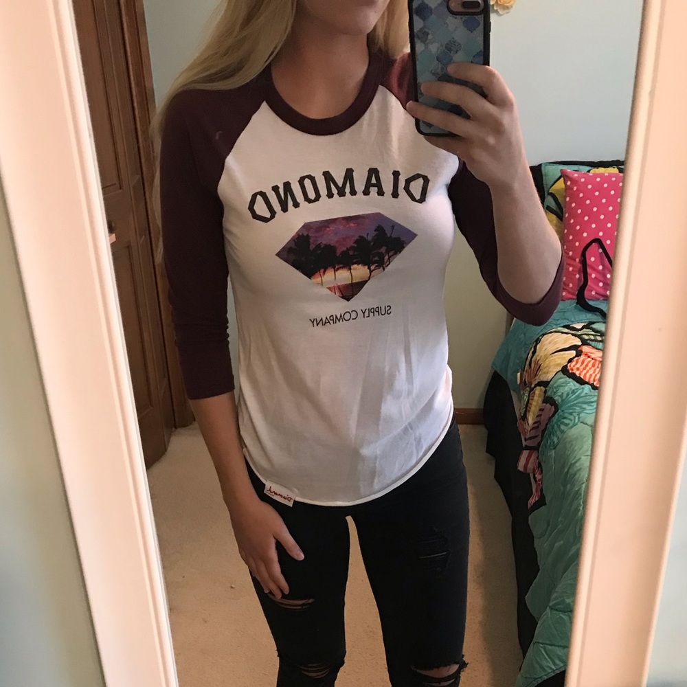 Diamond baseball tee